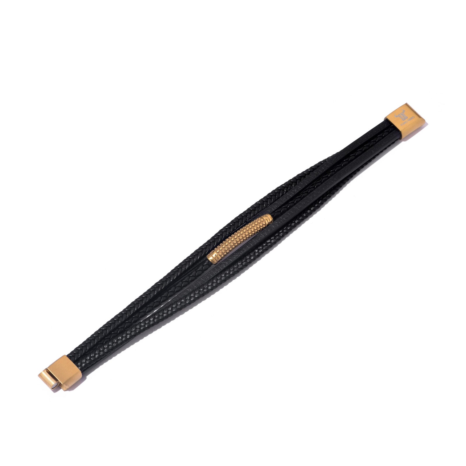 bratara-barbati-piele-naturala-negru-auriu-Liam3.jpg