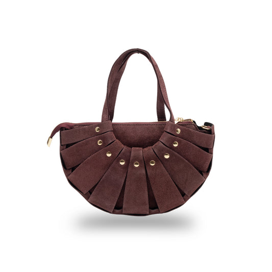 Damenhandtasche aus echtem Leder in Bordeauxrot Ruth