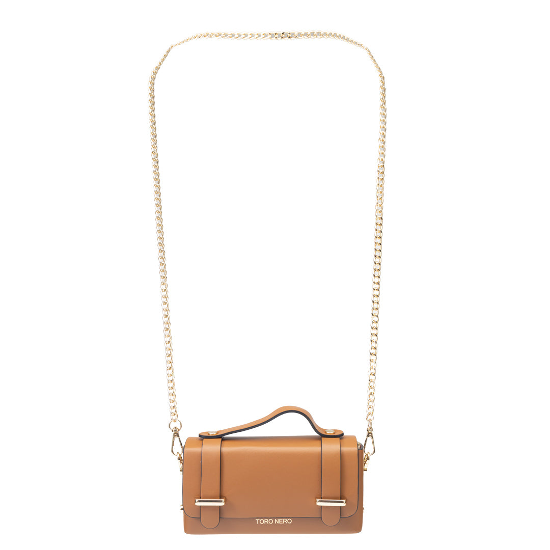 Damenhandtasche aus braunem Echtleder Natalia