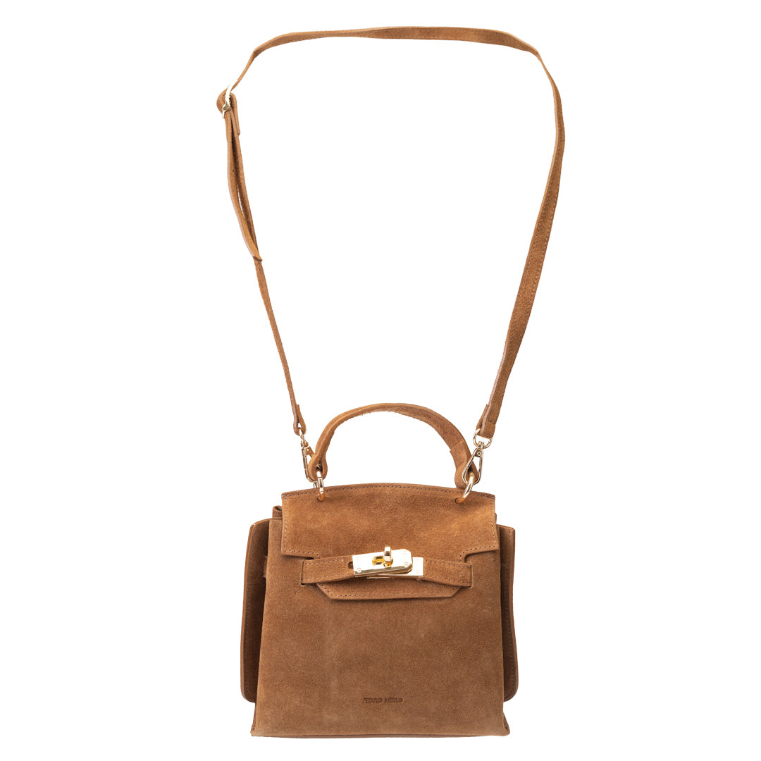 Damenhandtasche aus braunem Echtleder Renata