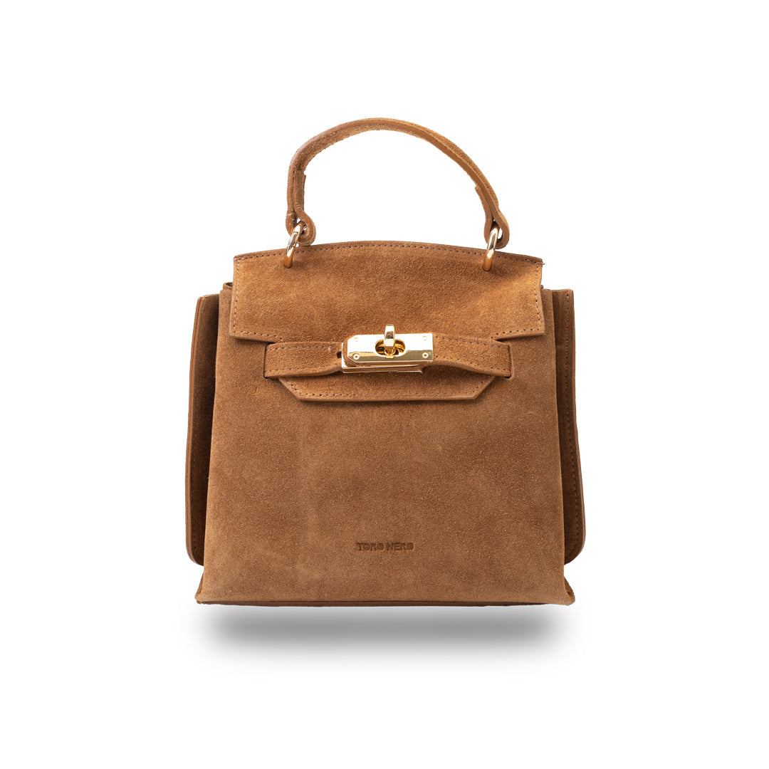 Damenhandtasche aus braunem Echtleder Renata