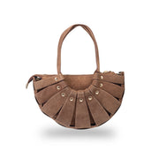 Braune Damenhandtasche aus echtem Leder Ruth