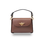 Damenhandtasche aus cognacfarbenem Echtleder Iris