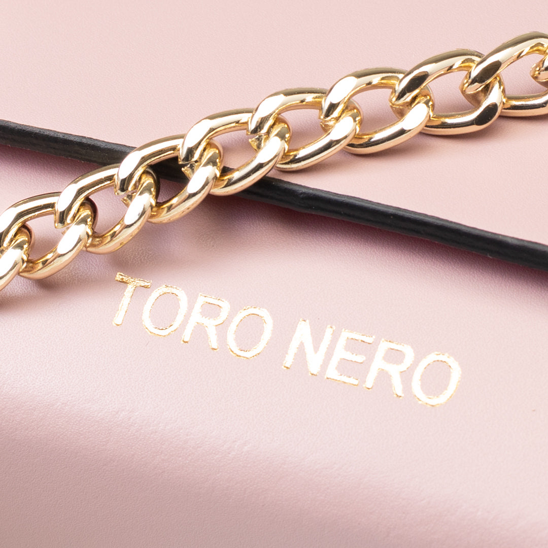 Sac à main pour femme en cuir véritable rose Natalia