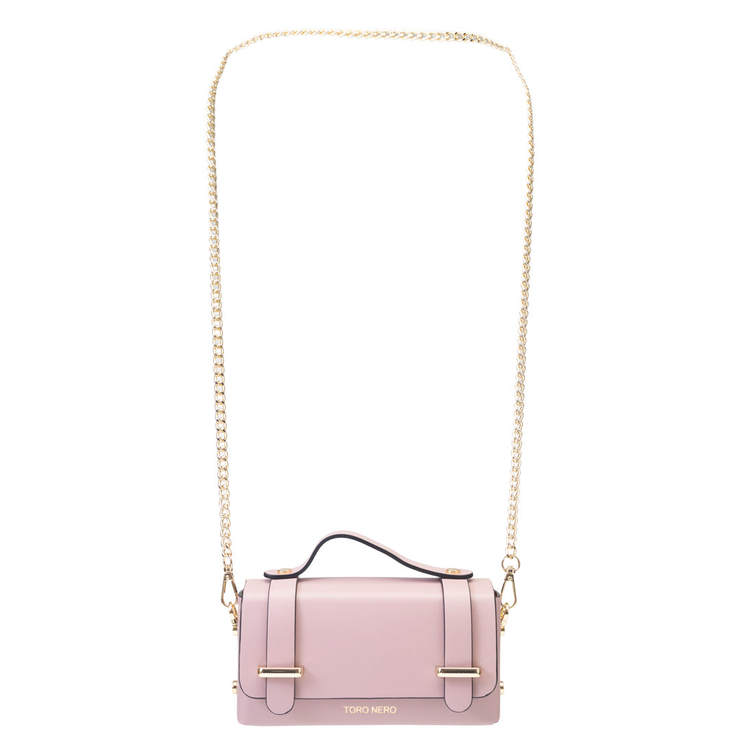 Sac à main pour femme en cuir véritable rose Natalia