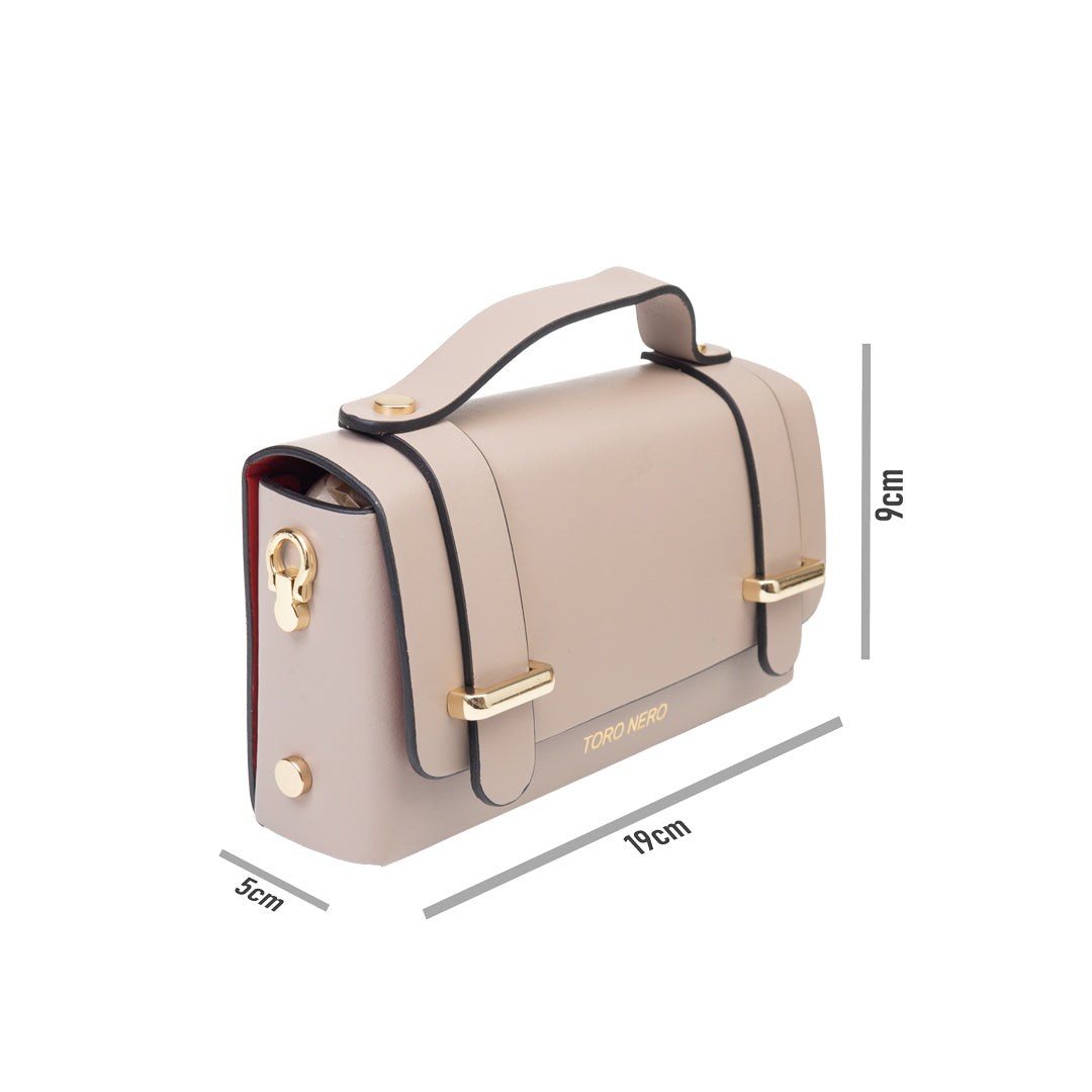 Damenhandtasche aus hellrosa Echtleder Natalia
