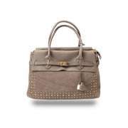Damenhandtasche aus echtem Leder taupe Mira
