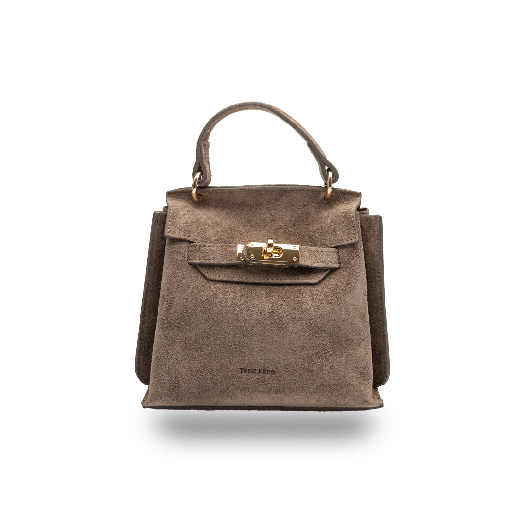 Damentasche aus echtem Leder Taupe Renata