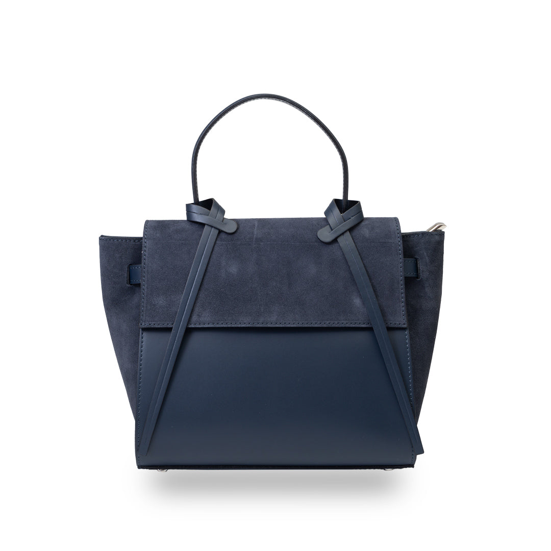 Damenhandtasche aus nachtblauem Wildleder Erika
