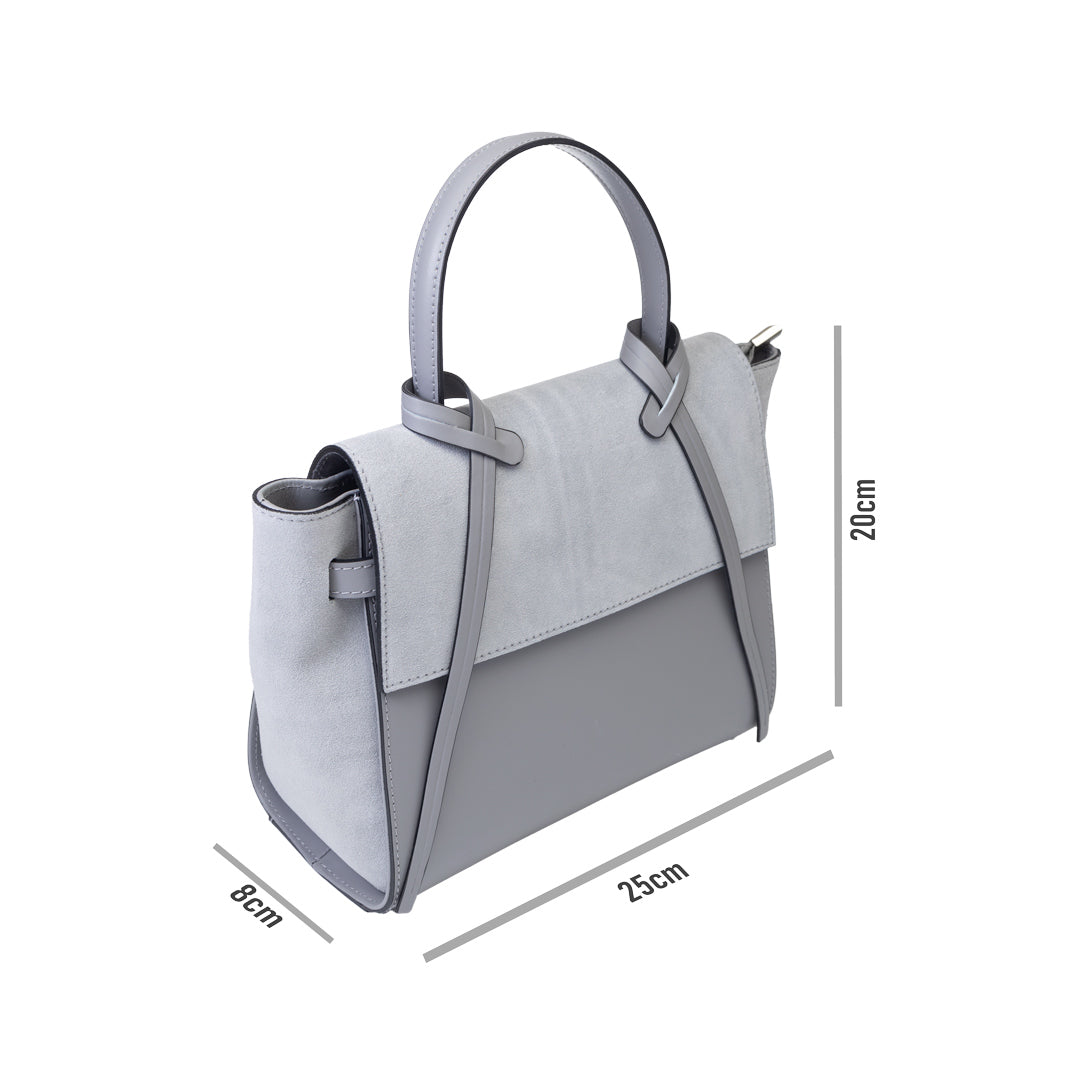 Damenhandtasche aus grauem Wildleder Erika