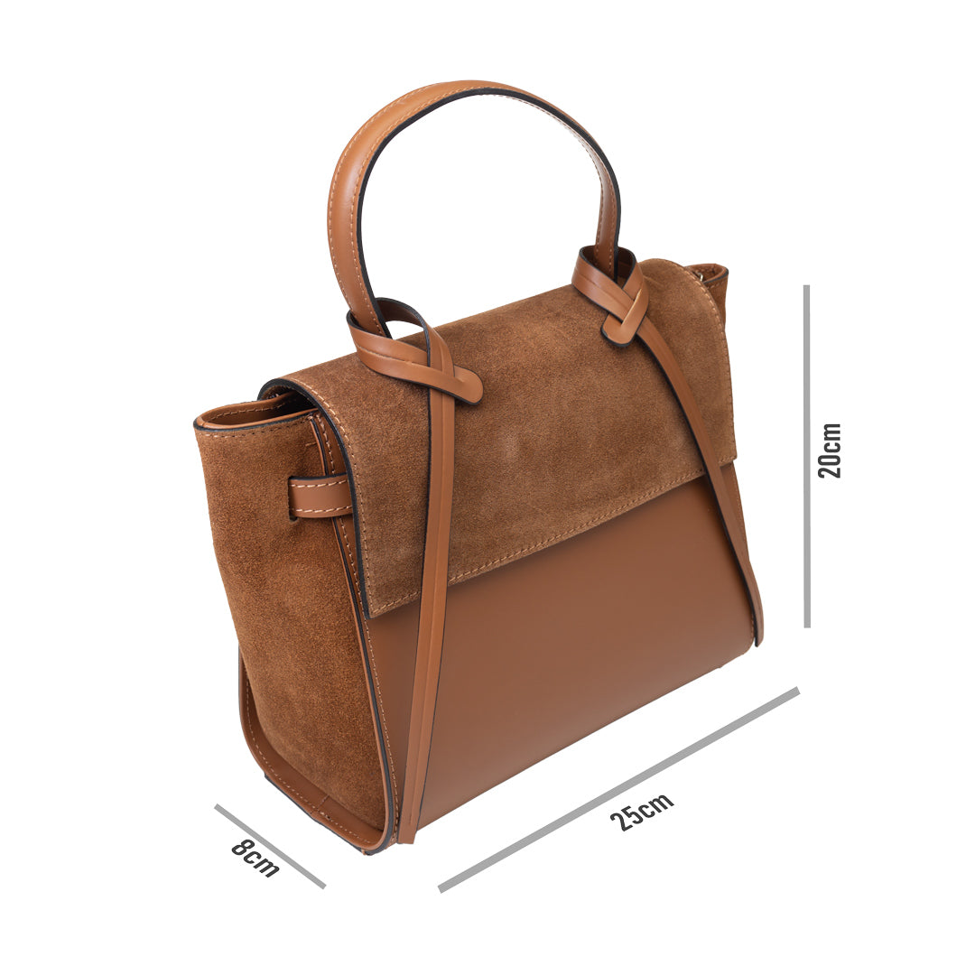 Damenhandtasche aus braunem Wildleder Erika
