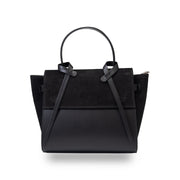 Damenhandtasche aus schwarzem Naturwildleder Erika
