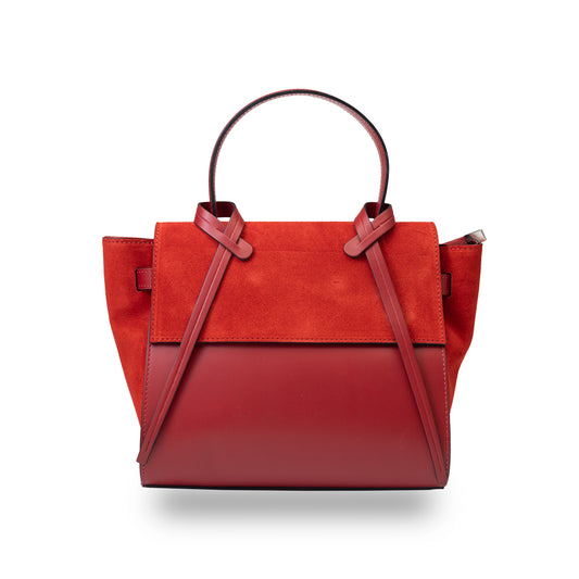 Damenhandtasche aus rotem Wildleder Erika