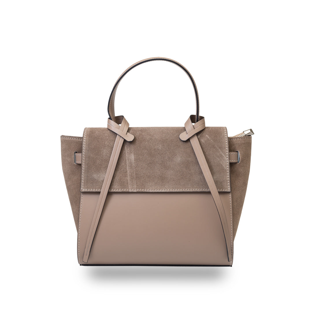 Damenhandtasche aus dunkelgrauem Wildleder Erika