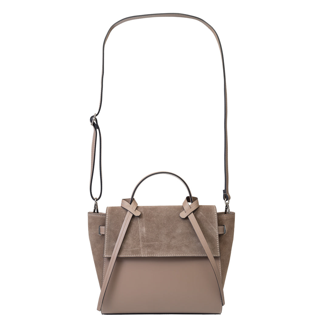 Damenhandtasche aus dunkelgrauem Wildleder Erika