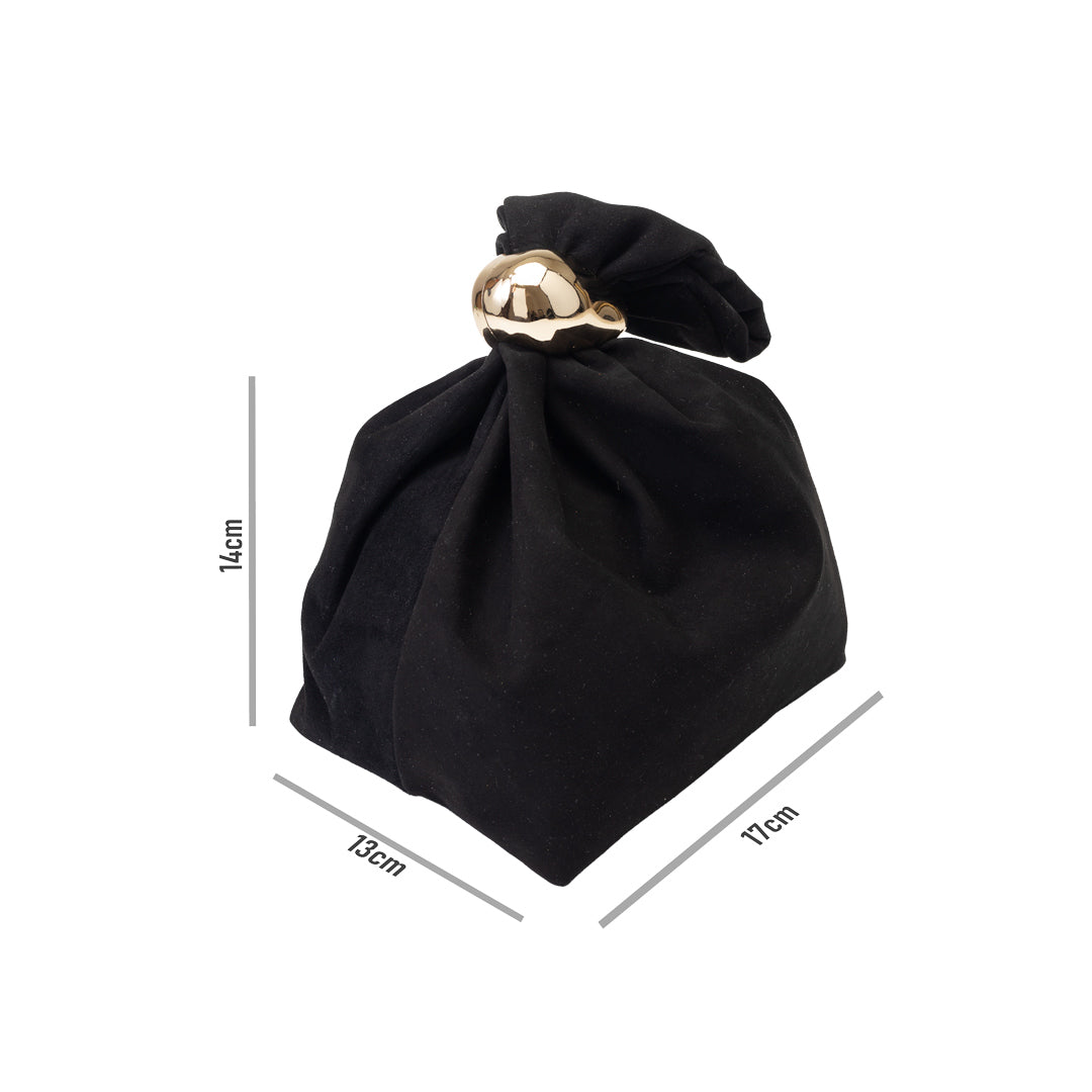 Damenhandtasche aus echtem Wildleder, Schwarz Eliza
