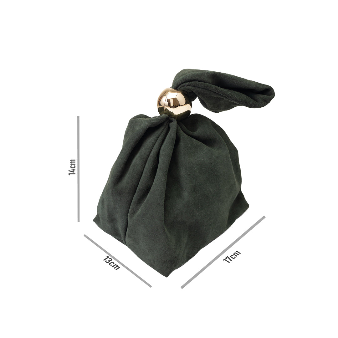 Damenhandtasche aus Naturwildleder, Armygrün Eliza