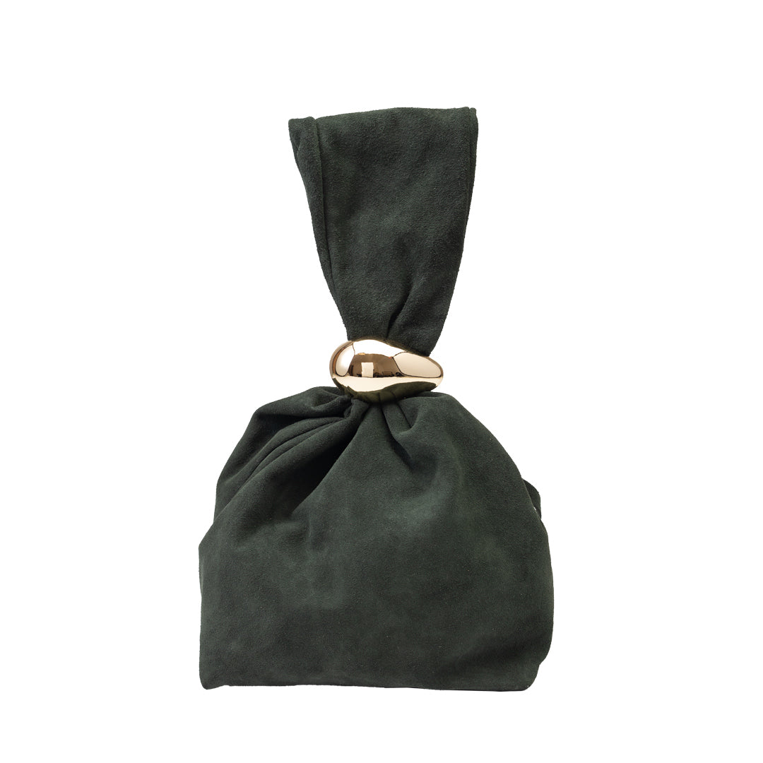 Damenhandtasche aus Naturwildleder, Armygrün Eliza