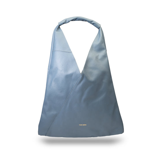Damenhandtasche aus echtem Leder, blau, Camelia