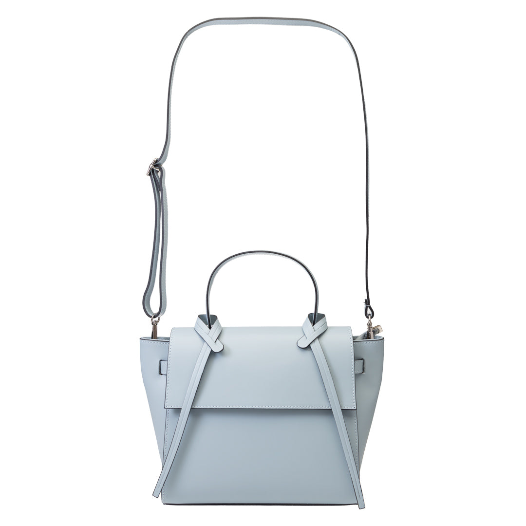 Damenhandtasche aus hellblauem Echtleder Erika