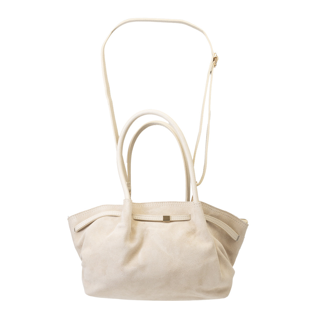 Damenhandtasche aus beigem Echtleder Elena