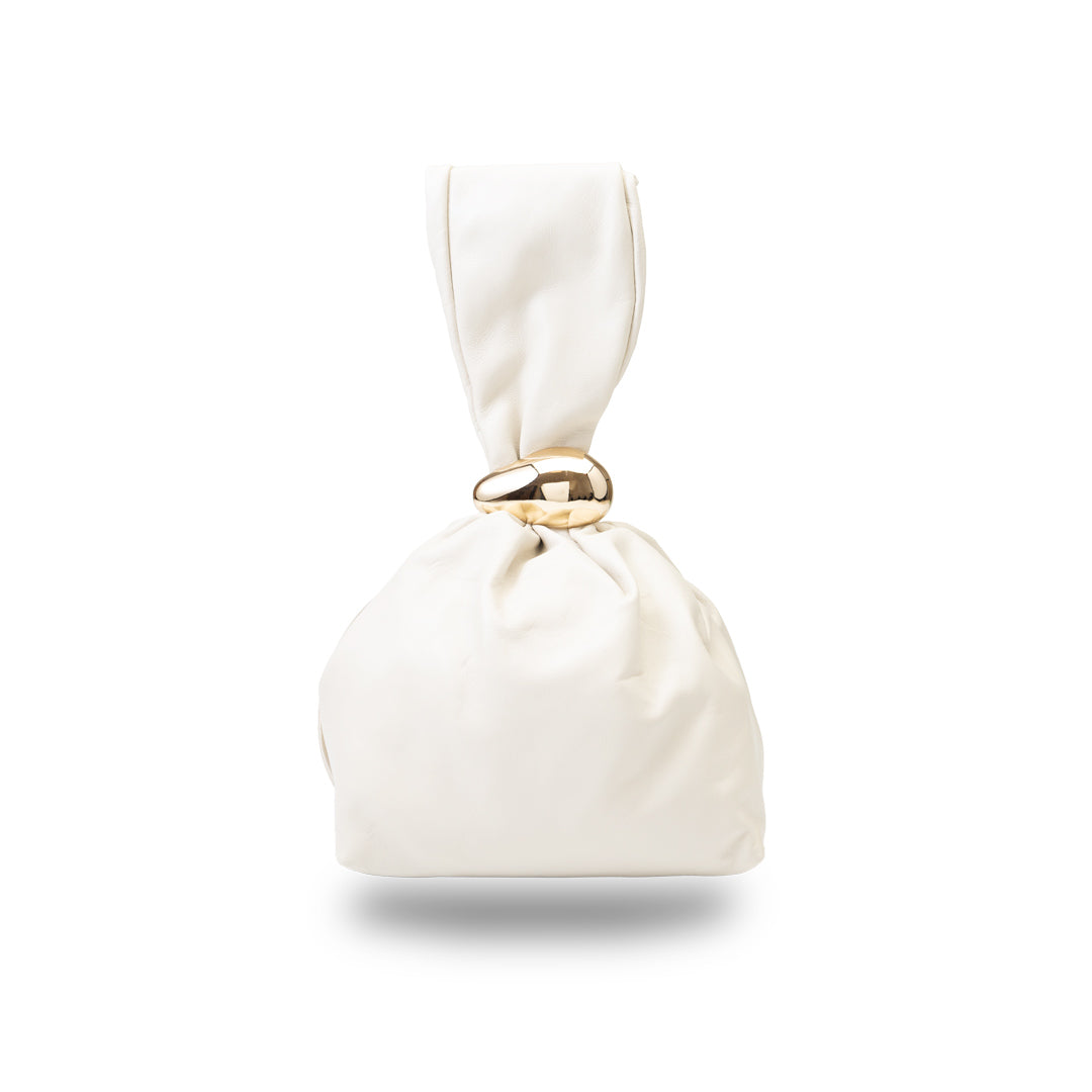 Damenhandtasche aus beigem Echtleder Eliza