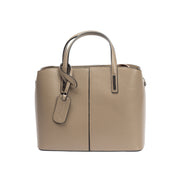 Damenhandtasche aus beigem Echtleder Mara