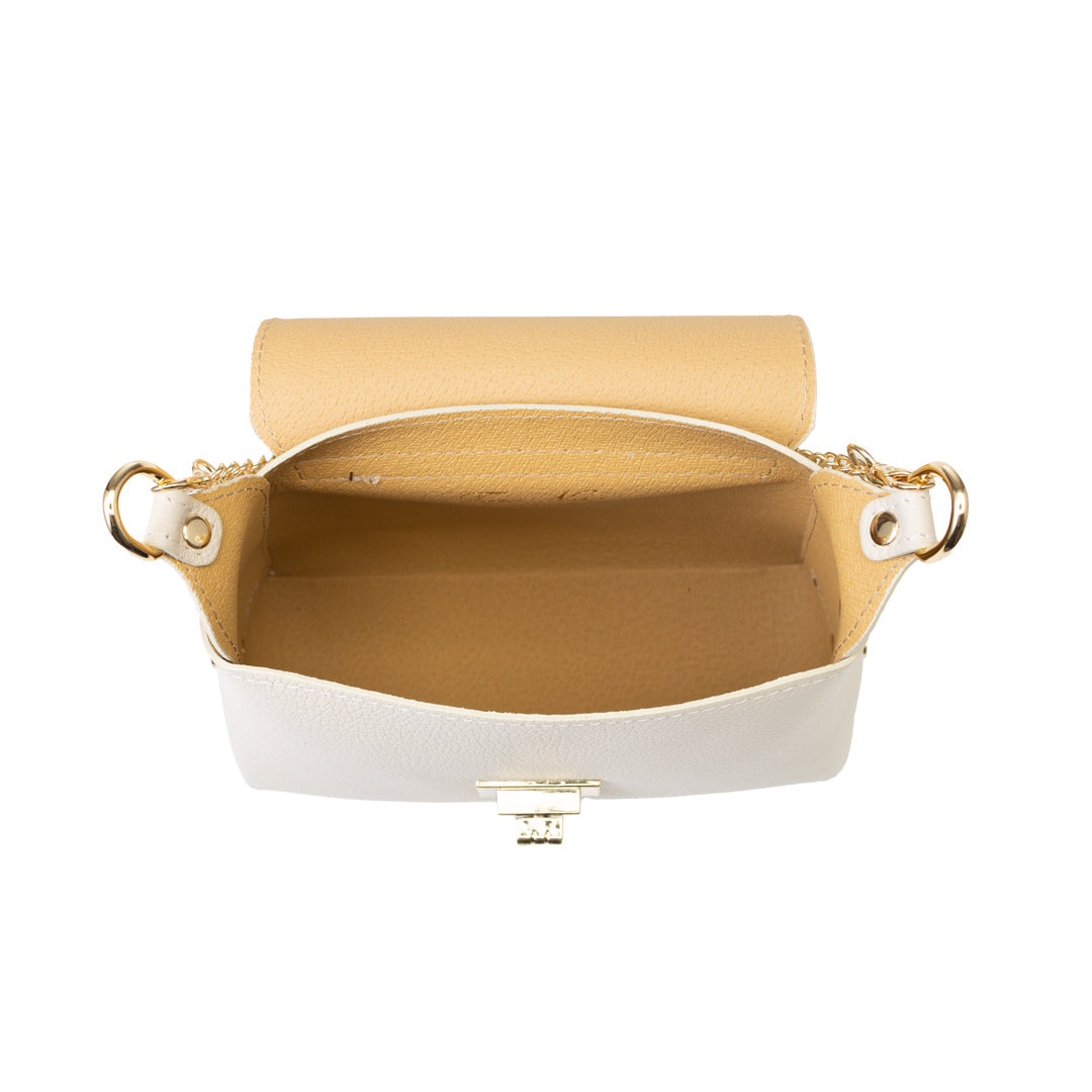 Damenhandtasche aus echtem Wildleder, Beige Raisa