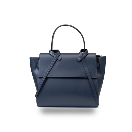 Damenhandtasche aus echtem Leder Erika, Marineblau