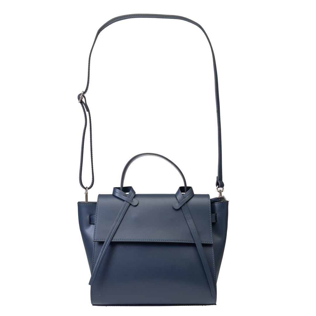 Damenhandtasche aus echtem Leder Erika, Marineblau
