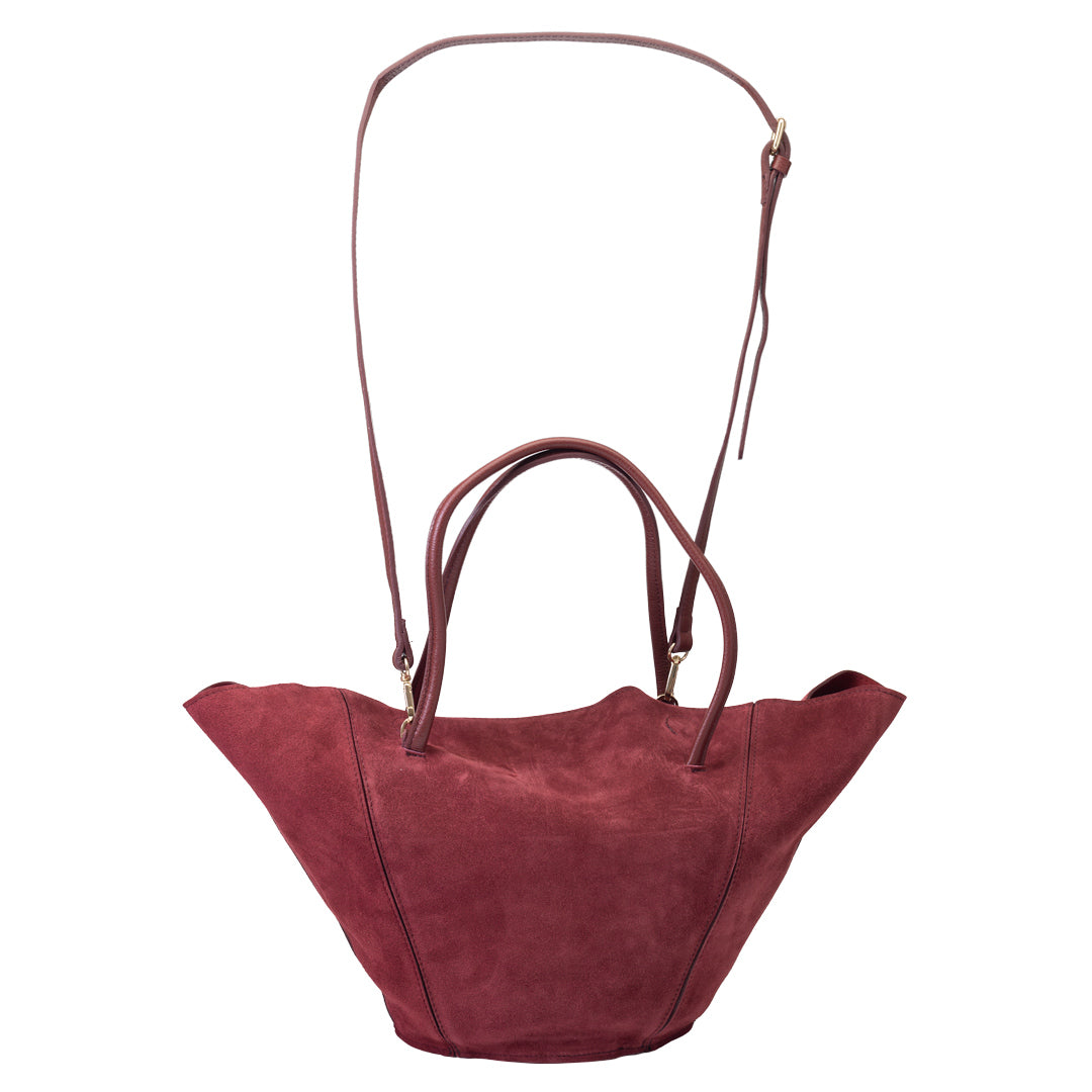 Geantă damă din piele naturala bordo Diana