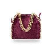 Damenhandtasche aus echtem bordeauxrotem Leder Ilona
