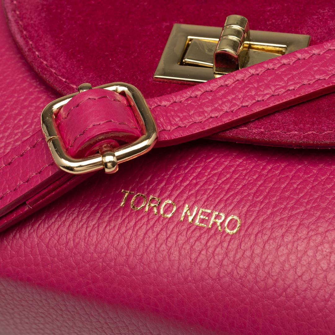 Damenhandtasche aus echtem Wildleder, fuchsia Raisa