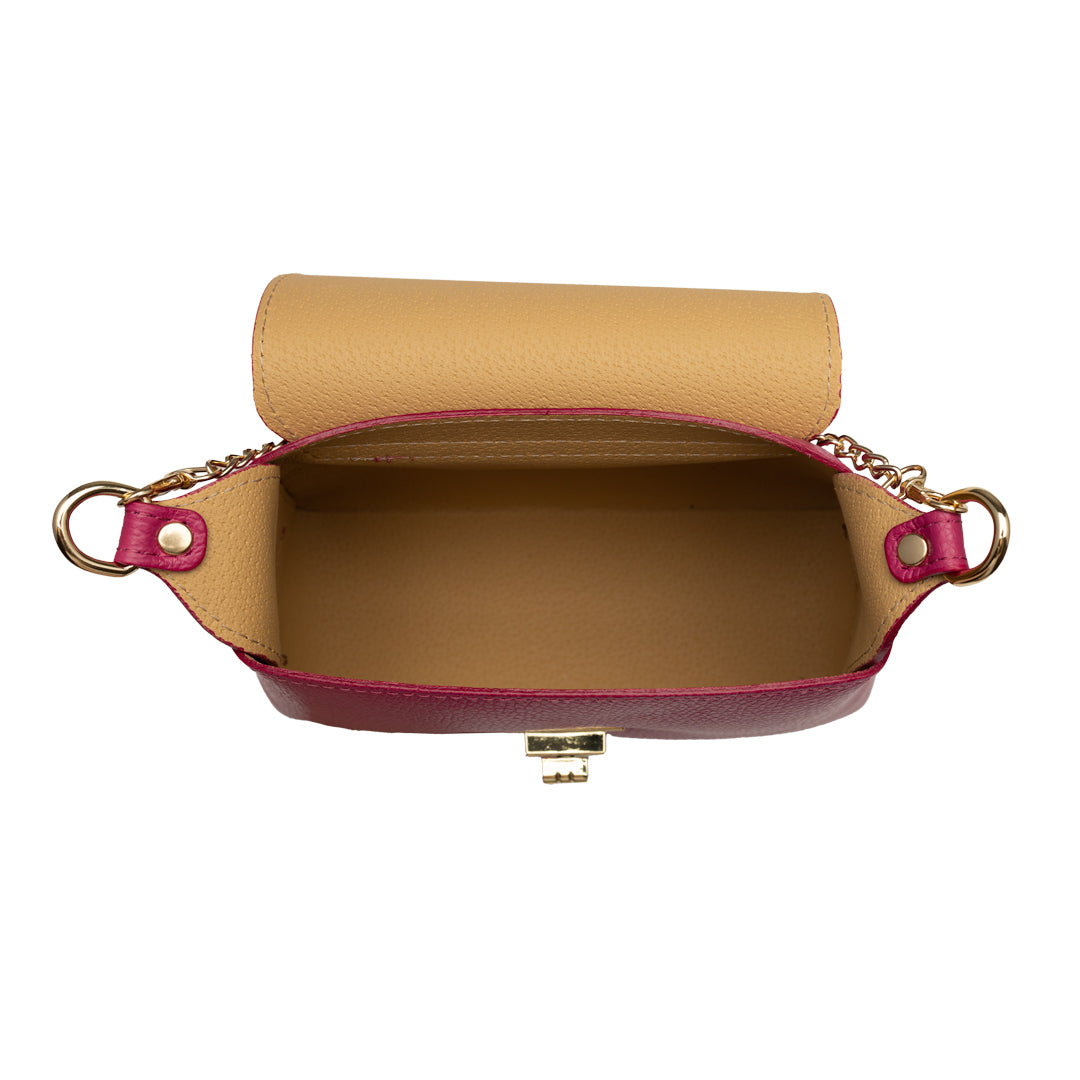 Damenhandtasche aus echtem Wildleder, fuchsia Raisa