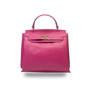 Fuchsiafarbene Damenhandtasche aus echtem Leder Raluca