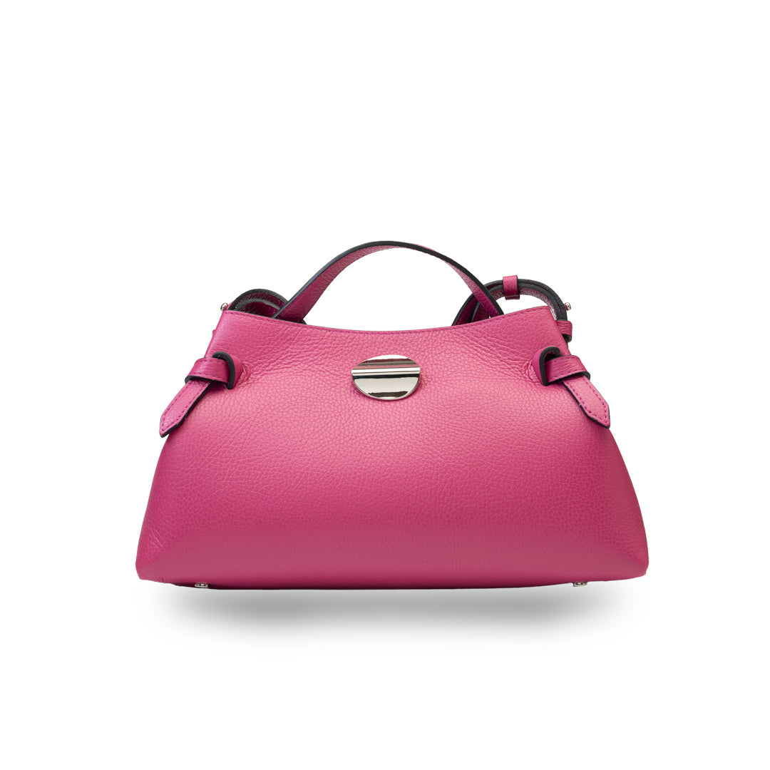 Damenhandtasche aus echtem Leder in Fuchsie Tania