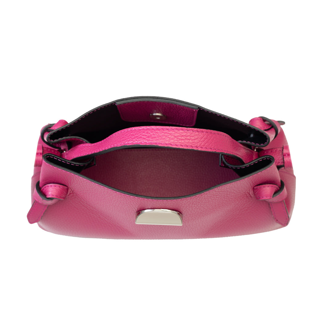 Damenhandtasche aus echtem Leder in Fuchsie Tania