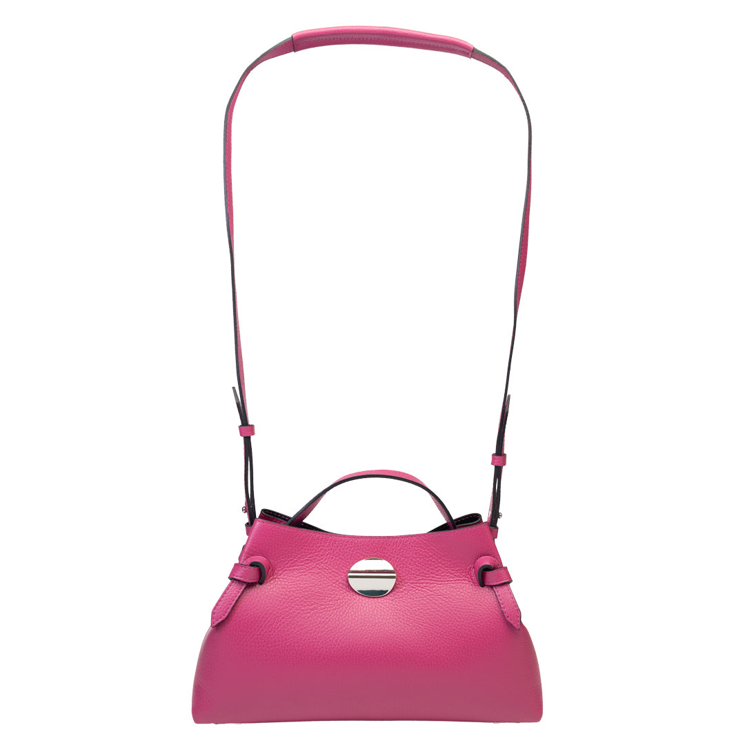 Damenhandtasche aus echtem Leder in Fuchsie Tania