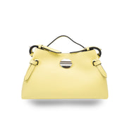 Damenhandtasche aus echtem Leder in Zitronengelb Tania