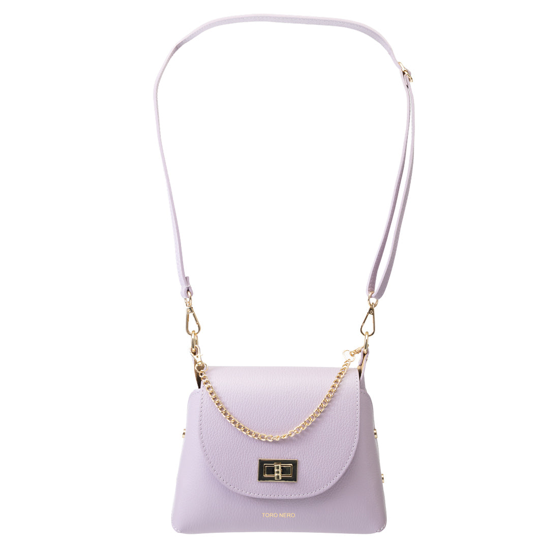 Lila Damenhandtasche aus echtem Leder Raisa