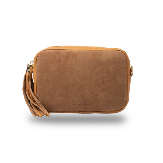 Damenhandtasche aus braunem Echtleder Ancuta