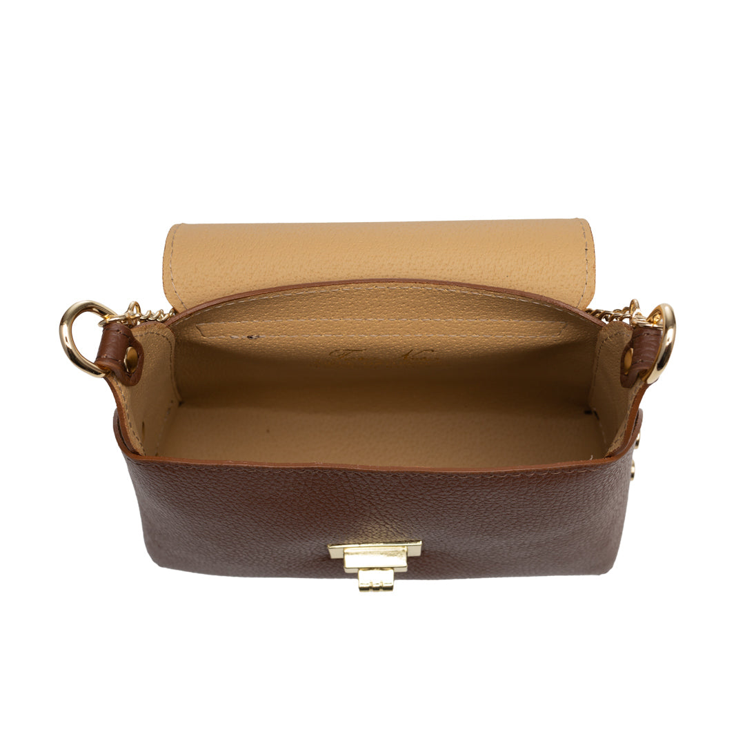 Sac pour femme en daim naturel, marron Raisa