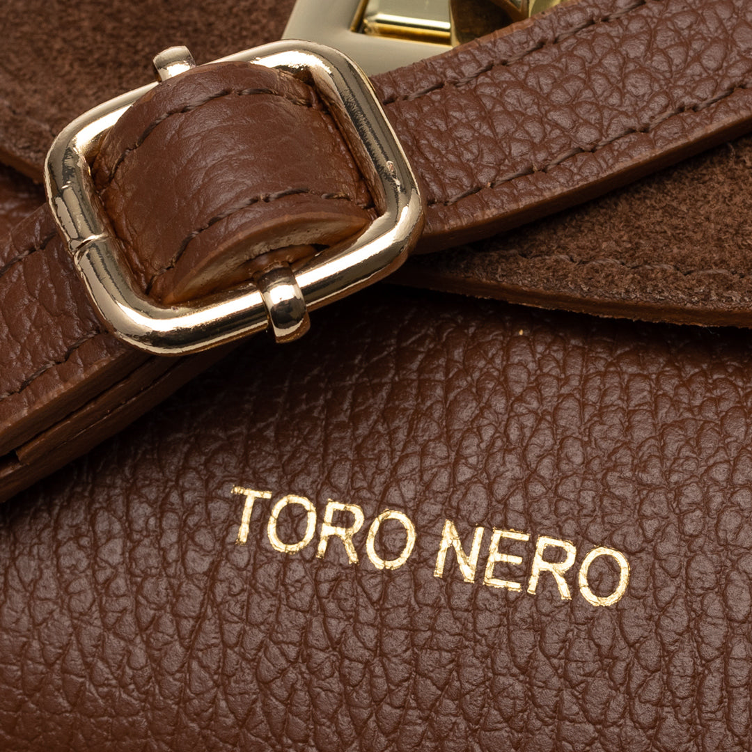 Sac pour femme en daim naturel, marron Raisa