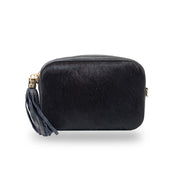 Damenhandtasche aus echtem schwarzem Leder Adela