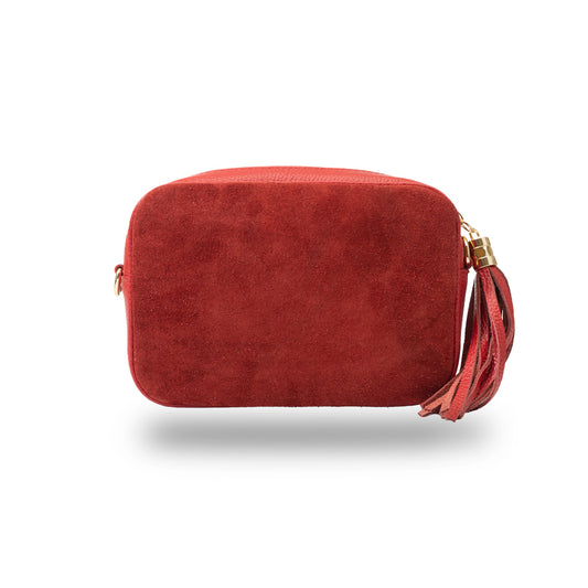Damenhandtasche aus echtem Leder, Rot, Ancuta