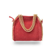 Bolso de piel natural rojo Ilona para mujer