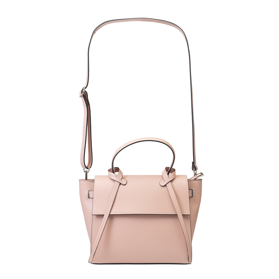 Damenhandtasche aus echtem Leder, rosa, Erika