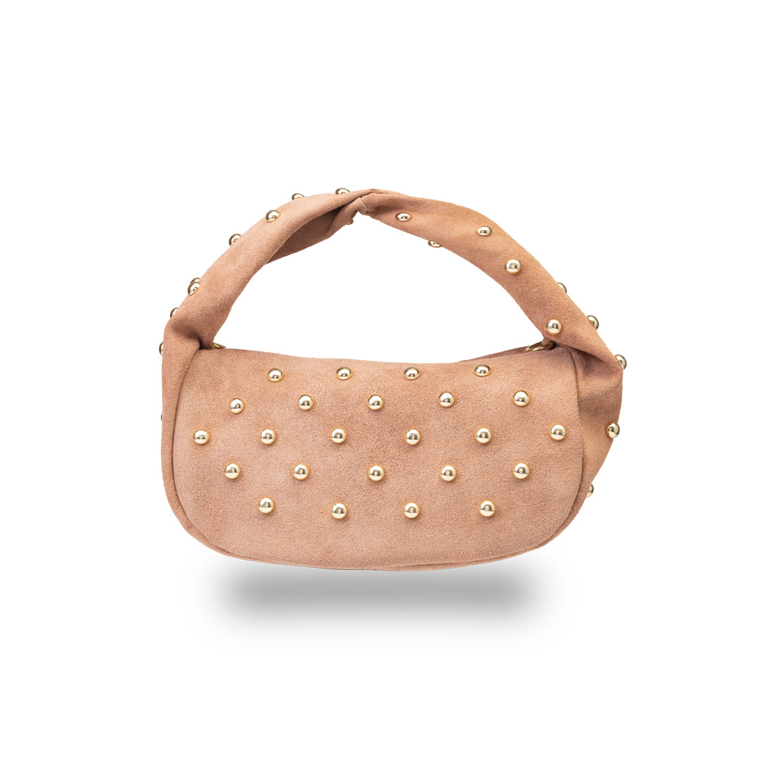 Damenhandtasche aus echtem rosafarbenem Leder Naty