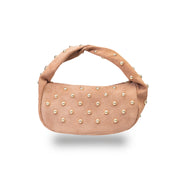 Damenhandtasche aus echtem rosafarbenem Leder Naty