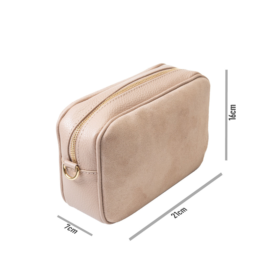 Damenhandtasche aus hellrosa Leder Ancuta